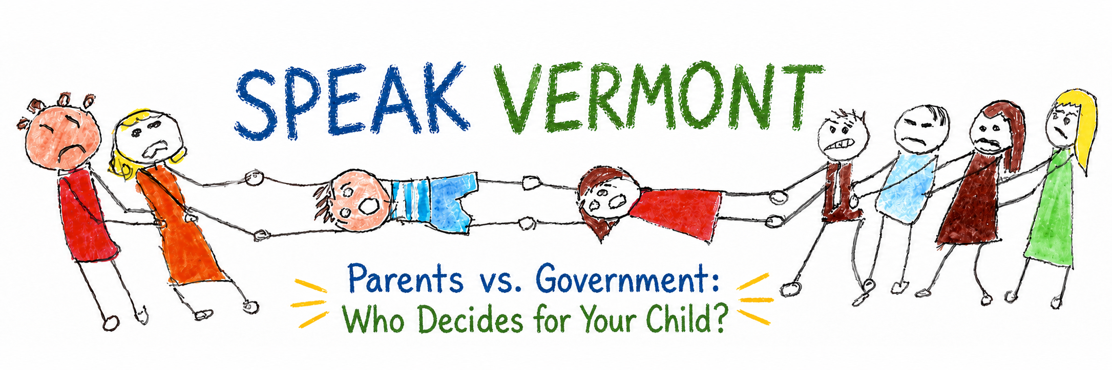 Speak Vermont parents versus schools banner